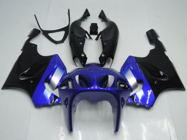Carenado Moto Kawasaki ZX7R 1996-2003 - Azul Plata Negro Brillante