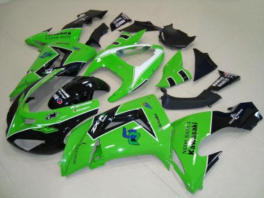 Carenado Moto Kawasaki ZX10R 2006-2007 - Verde Blanco Negro Brillante
