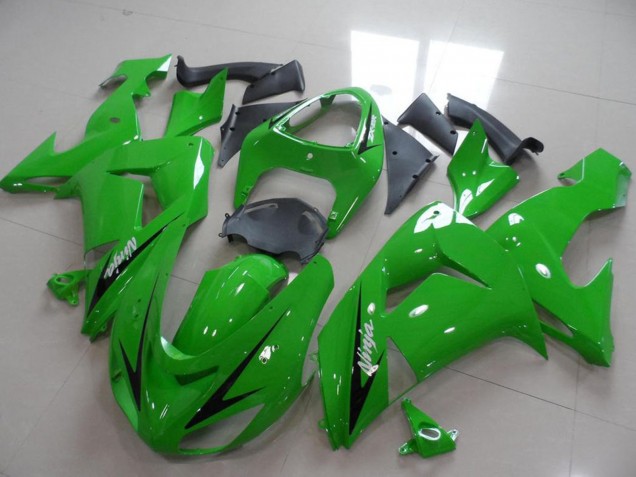 Carenado Moto Kawasaki ZX10R 2006-2007 - Verde Negro Raya