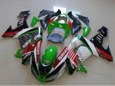 Carenado Moto Kawasaki ZX10R 2006-2007 - Verde Rojo Blanco Negro Motorad