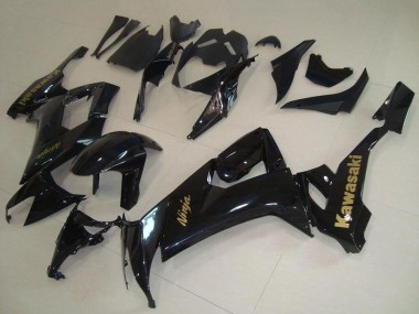 Carenado Moto Kawasaki ZX10R 2008-2010 - Negro Brillante Oro Calcomanía