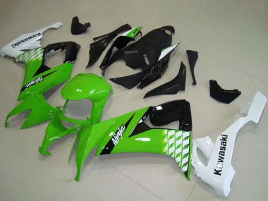 Carenado Moto Kawasaki ZX10R 2008-2010 - Blanco Verde Negro Brillante