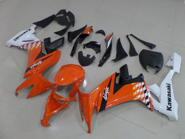 Carenado Moto Kawasaki ZX10R 2008-2010 - Blanco Naranja Negro