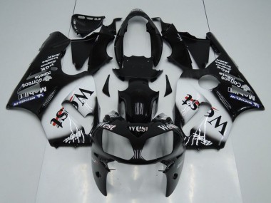 Carenado Moto Kawasaki ZX12R 2002-2006 - Negro Brillante Blanco West