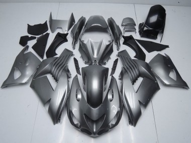 Carenado Moto Kawasaki ZX14R ZZR1400 2006-2011 - Gris Brillante