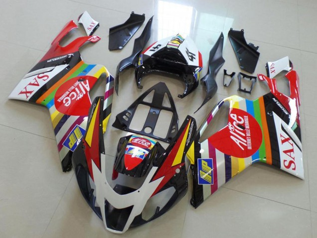 Carenado Moto Aprilia RSV1000 2003-2006 - Blanco Rojo Negro Verde Amarillo Alice Sax