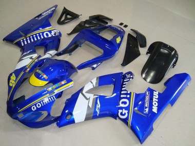 Carenado Moto Yamaha YZF R1 2000-2001 - Azul Blanco Amarillo Motul 46