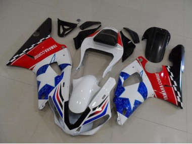 Carenado Moto Yamaha YZF R1 2000-2001 - Blanco Rojo Azul Negro Corse