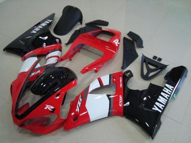 Carenado Moto Yamaha YZF R1 2000-2001 - Rojo Blanco Negro Brillante