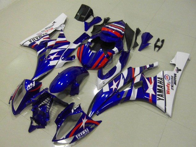 Carenado Moto Yamaha YZF R6 2006-2007 - Blanco Azul Rojo Motul Michelin