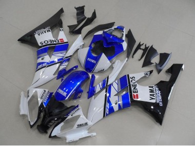 Carenado Moto Yamaha YZF R6 2008-2016 - Blanco Azul Negro Brillante ENEOS Yamalube