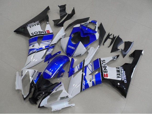 Carenado Moto Yamaha YZF R6 2008-2016 - Blanco Azul Negro Brillante ENEOS Yamalube