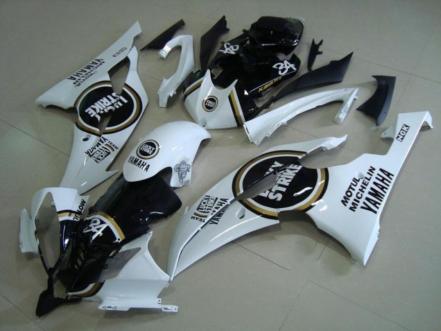 Carenado Moto Yamaha YZF R6 2008-2016 - Blanco Negro Brillante Lucky Strike Motul Michelin 34