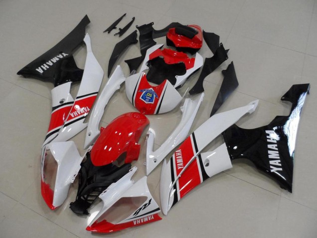Carenados Moto Yamaha YZF R6 2008-2016 - Blanco Rojo Negro Brillante