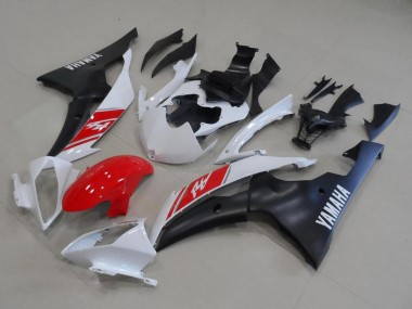 Kits Carenados Moto Yamaha YZF R6 2008-2016 - Blanco Rojo Negro Mate