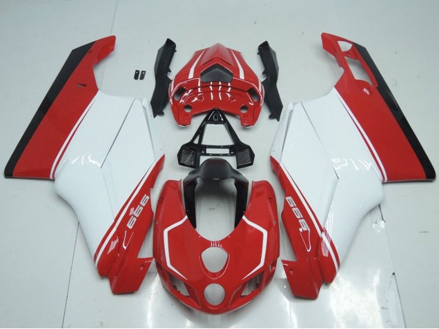 Carenado Moto Ducati 999 2005-2006 - Blanco Rojo Negro Brillante