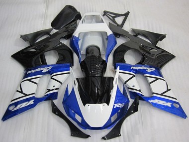 Carenados Moto Yamaha YZF R6 1998-2002 - Blanco Azul Negro Brillante Champions