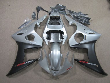 Carenado Moto Yamaha YZF R6 2003-2004 - Plata Negro Mate