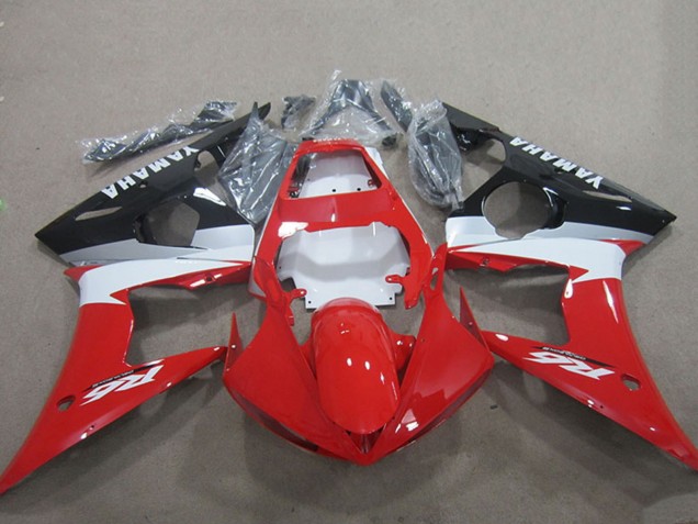 Kits Carenados Moto Yamaha YZF R6 2003-2004 - Rojo Blanco Negro Brillante