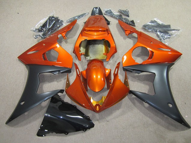 Carenados Moto Yamaha YZF R6 2003-2004 - Naranja Negro Mate