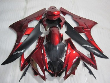 Carenados Moto Yamaha YZF R6 2006-2007 - Rojo Negro Mate