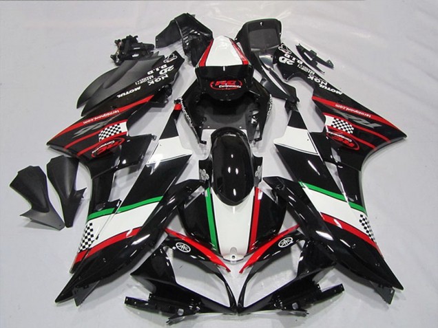 Carenado Moto Yamaha YZF R6 2006-2007 - Blanco Rojo Negro Brillante Verde Motul
