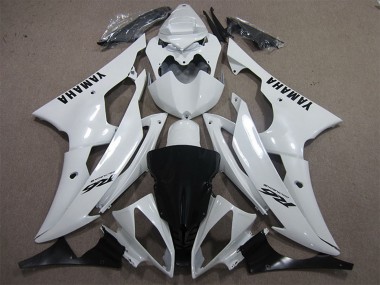 Carenado Moto Yamaha YZF R6 2008-2016 - Blanco Negro Calcomanías