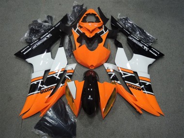 Carenado Moto Yamaha YZF R6 2008-2016 - Naranja Blanco Negro Brillante Motul