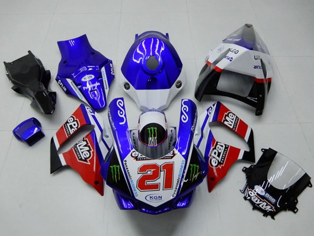 Carenado Moto Yamaha YZF R1 2015-2019 - Blanco Azul Rojo Negro Verde Monstruo 21