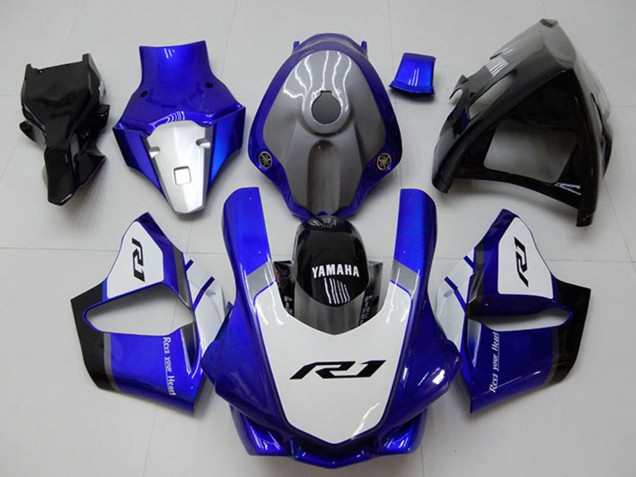 Carenado Moto Yamaha YZF R1 2015-2019 - Blanco Azul Negro Brillante