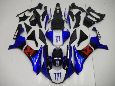 Carenado Moto Yamaha YZF R1 2015-2019 - Azul Blanco Negro Rojo Monstruo Akropovic