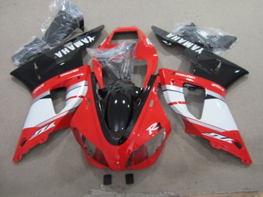 Carenado Moto Yamaha YZF R1 1998-1999 - Rojo Blanco Plata Negro Brillante