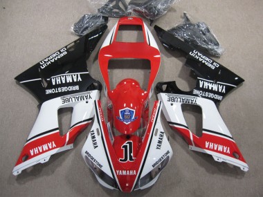 Carenado Moto Yamaha YZF R1 1998-1999 - Blanco Rojo Negro Brillante Yamalube 50