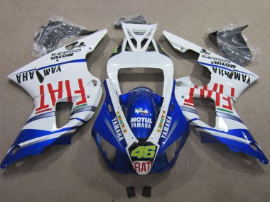 Carenado Moto Yamaha YZF R1 1998-1999 - Blanco Azul Rojo Motul Fiat 46
