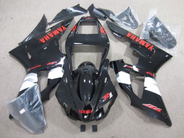 Carenado Moto Yamaha YZF R1 1998-1999 - Negro Brillante Blanco Rojo Calcomanías