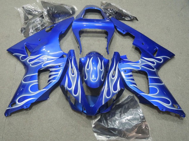Carenado Moto Yamaha YZF R1 2000-2001 - Azul Blanco Llama