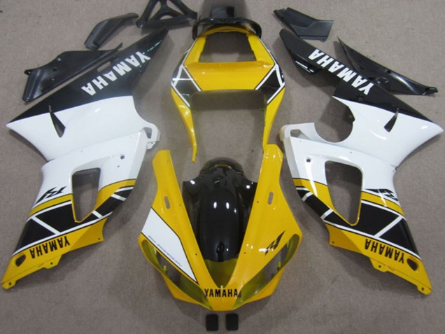 Carenado Moto Yamaha YZF R1 2000-2001 - Amarillo Blanco Negro