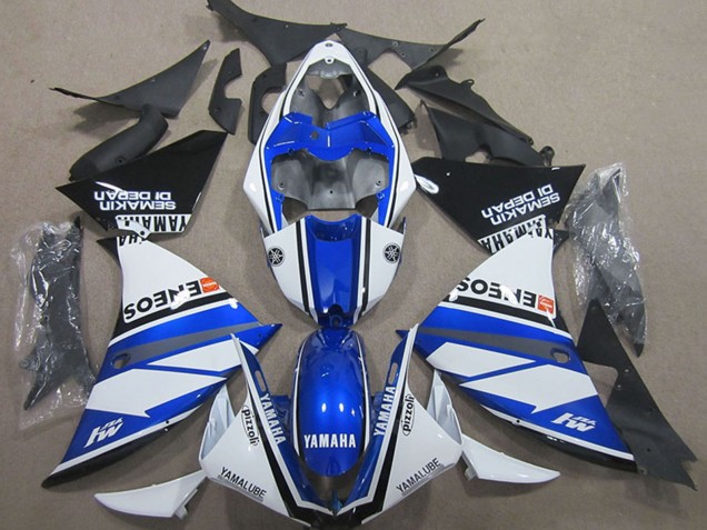 Carenado Moto Yamaha YZF R1 2000-2001 - Blanco Azul Negro ENEOS