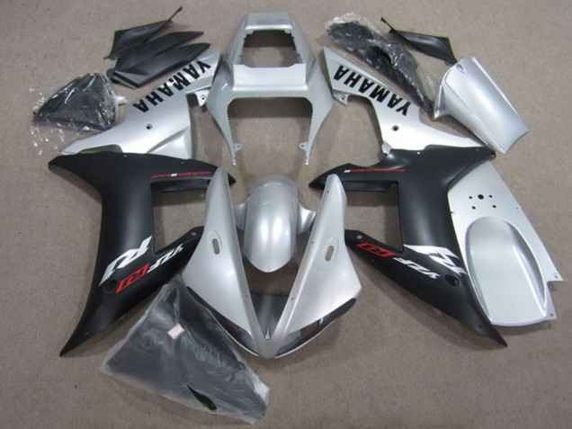 Kits Carenados Moto Yamaha YZF R1 2002-2003 - Plata Negro Mate
