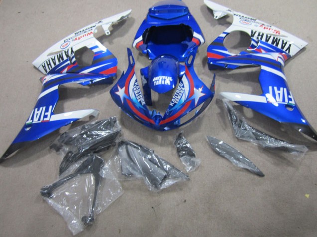 Carenado Moto Yamaha YZF R1 2002-2003 - Blanco Azul Rojo Motul Fiat