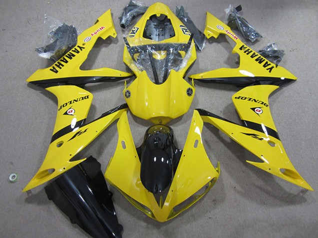 Carenado Moto Yamaha YZF R1 2004-2006 - Amarillo Negro Brillante Dunlop