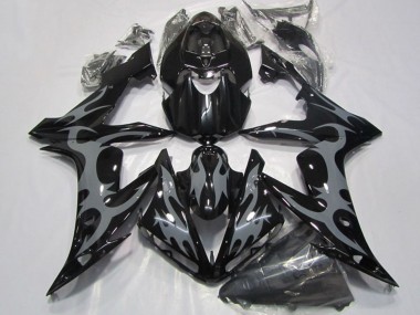 Carenado Moto Yamaha YZF R1 2004-2006 - Negro Brillante Gris Llama