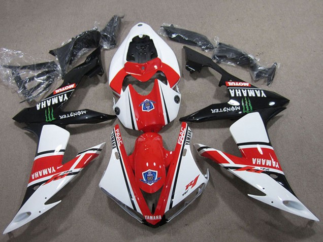 Carenado Moto Yamaha YZF R1 2004-2006 - Blanco Rojo Negro Verde Motul Monstruo