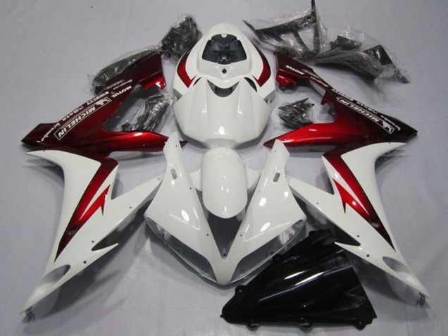 Carenado Moto Yamaha YZF R1 2004-2006 - Blanco Rojo Michelin