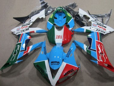 Carenado Moto Yamaha YZF R1 2004-2006 - Blanco Azul Rojo Verde Blanco Fiat Motul