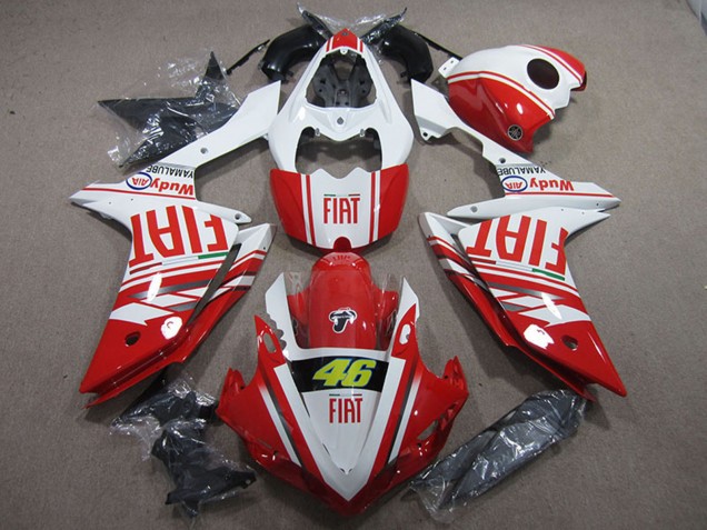 Carenado Moto Yamaha YZF R1 2007-2008 - Blanco Rojo Fiat 46