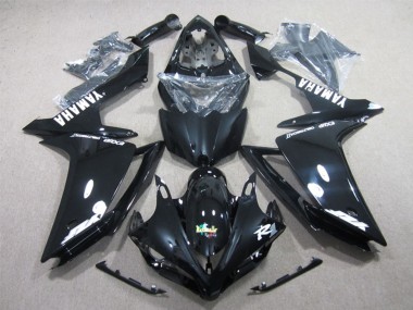 Carenado Moto Yamaha YZF R1 2007-2008 - Negro Brillante Blanco Calcomanía