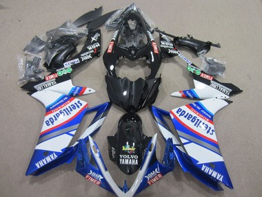 Carenado Moto Yamaha YZF R1 2007-2008 - Blanco Azul Negro Volvo Fimer Sterilgarda
