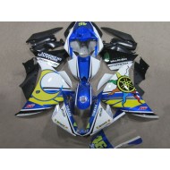Carenado Moto Yamaha YZF R1 2009-2011 - Blanco Azul Amarillo Verde Monstruo Semakin Didepan