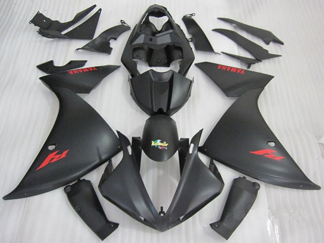 Carenado Moto Yamaha YZF R1 2009-2011 - Negro Mate Rojo Calcomanía
